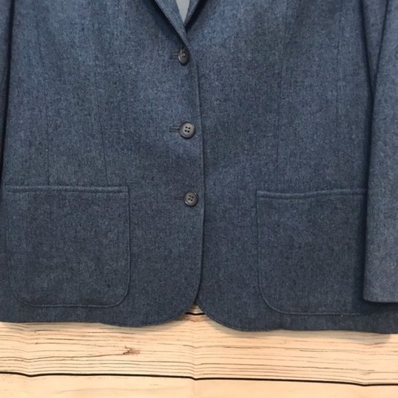 Vintage Pendleton Blue Virgin Wool Blazer - Picture 3 of 5